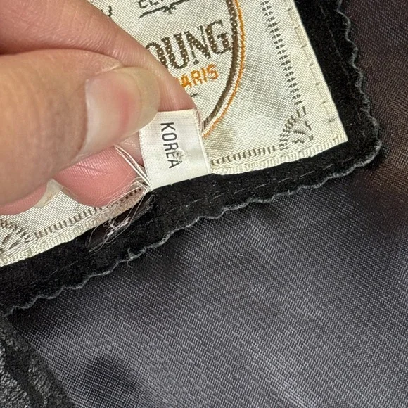 Vintage 80s Cropped Cowhide Leather Jacket Embossed Black Whimsy Goth M - Picture 4 of 16